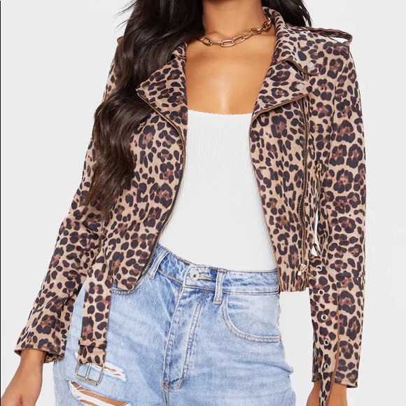 ❌SOLD❌ Leopard Print Biker Jacket - Picture 4 of 6